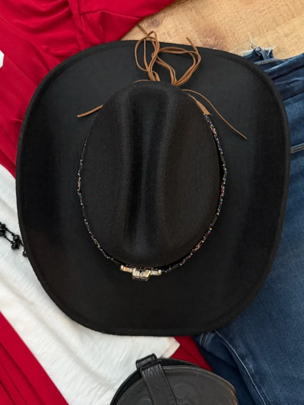 HAT Cowboy Western Hat with Decorative Steer Band Coastal Cowgirl